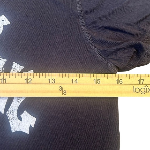 Billabong World Tour Graphic Babydoll Tee Charcoal Gray Medium - Picture 2 of 5